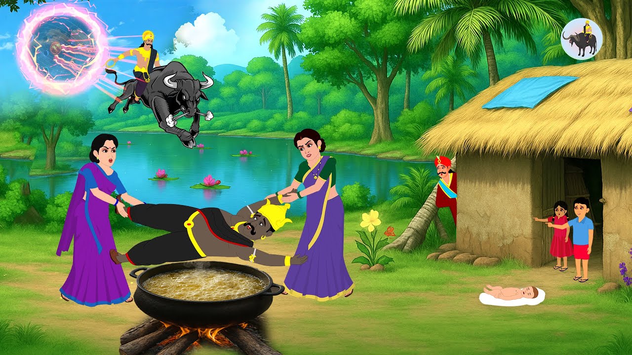 यमराज और साहसी औरत 😲 Hindi kahaniya | cartoon moral story | cartoon stories