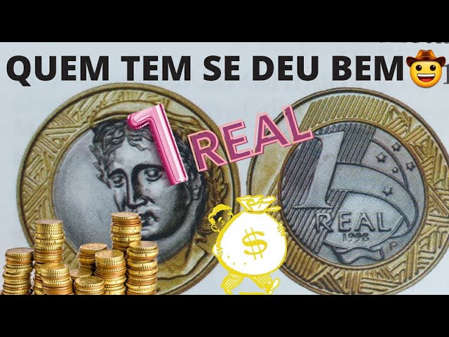 Moeda do Brasil - 1 Real - 1998 com a letra P ( PROVA )