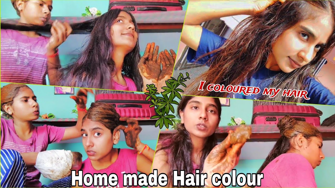 Coloured My Hair with Natural Hair Colour 🤩 👧🌿|Apply hair dye🤩|Duggu kataria✨|
