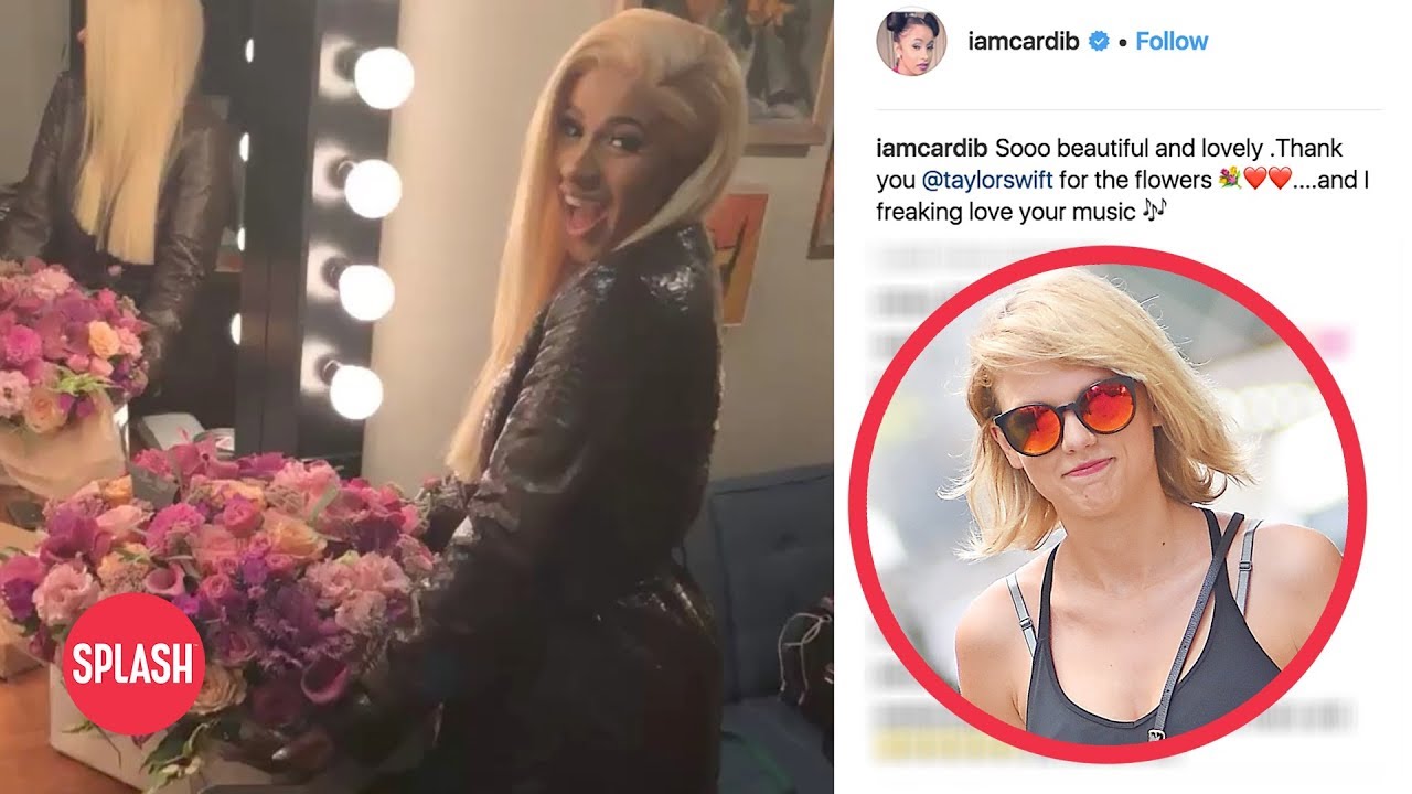 Taylor Swift Sends Flowers To Chart Topping Cardi B Splash Tv Taylor Swift Sends Flowers To Chart Topping Cardi B Splash Tv