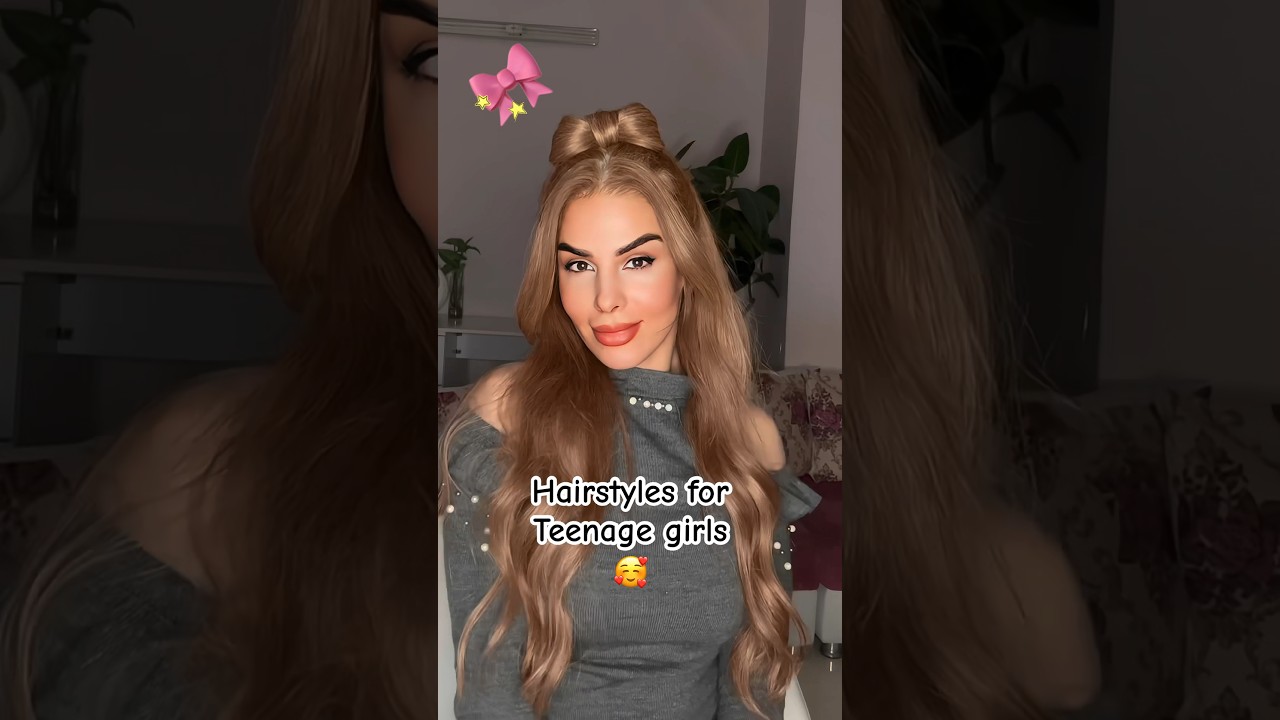 Recent cute hairstyles for teenage girls 🎀🥰#hair #hairstyles #hairtutorial