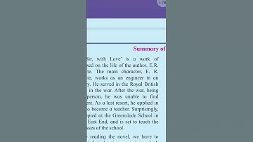 To Sir, With Love 📝 Novel Summary 12th English Maharashtra State Board