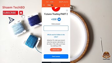 Future Trading Part 2 Youtube Video Task | Future Trading Part 2 +500 Cats