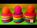 Play-doh surprise rainbow cakes with toys 2-Disney Princess,Spongebob,Peppa Pig,xello Kitty