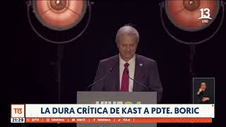 La dura crítica de Kast a presidente Boric: "Nos gobierna un travesti político"