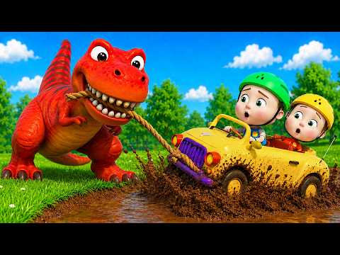 Ten In The Mud (Dino Version) | Learn Dinosaurs T- Rex | Nursery Rhymes & Kids Songs
