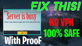 FIX PUBG Server Is Busy Please Try Again Later | PUBG Mobile Restrict Area Error Solved screenshot 4