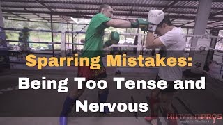 Muay Thai Sparring Mistake - Being to Tense and Not Relaxing screenshot 3