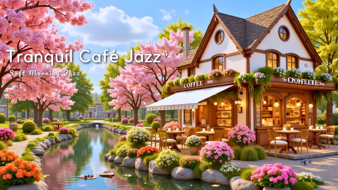 Countryside Cottage Jazz in Spring Garden 🌸 Tranquil Village Café Music for Inner Peace