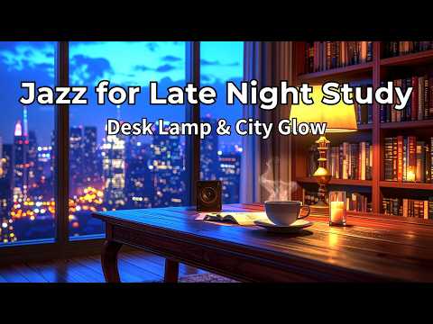 Jazz for Late Night Study  -  Desk Lamp City Glow