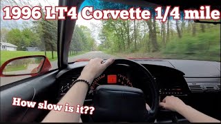 1996 Corvette LT4 1/4 mile pass - 0-60 - 1/4 mile - What will it run??