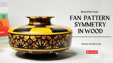 Fan Pattern Wooden Vase – Symmetry and Warmth in Wood