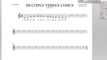 Multiple Lyric Verses | Finale Superuser