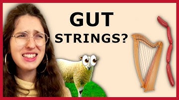 What are the strings of period instruments made of?