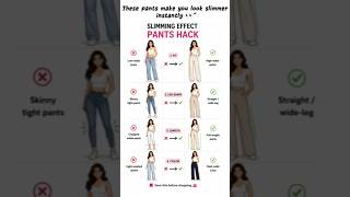 ✨ Slimming Effect Pants Hack 👖 #fashion #trending#yt #youtube #youtubeshorts#fashiontips #subscribe