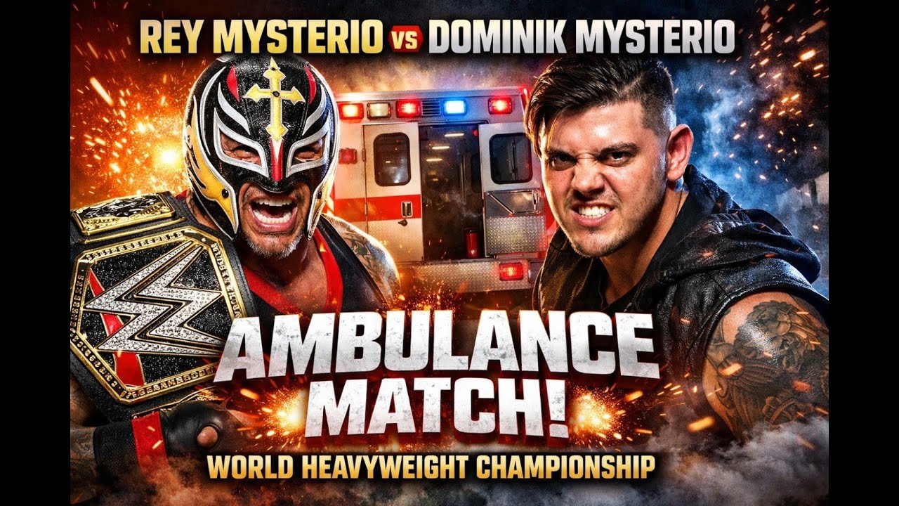 Rey Mysterio vs Dominik Mysterio 💥 Ambulance Match | World Heavyweight Championship.