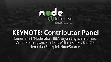 KEYNOTE: Contributor Panel- James Snell (Moderator), IBM