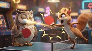 Owl Just ENDED the Rally Like This 🦉🏓 Squirrel Can't Believe It! #Shorts