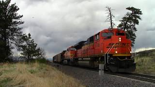 BNSF Coal Train Chased by a Drone