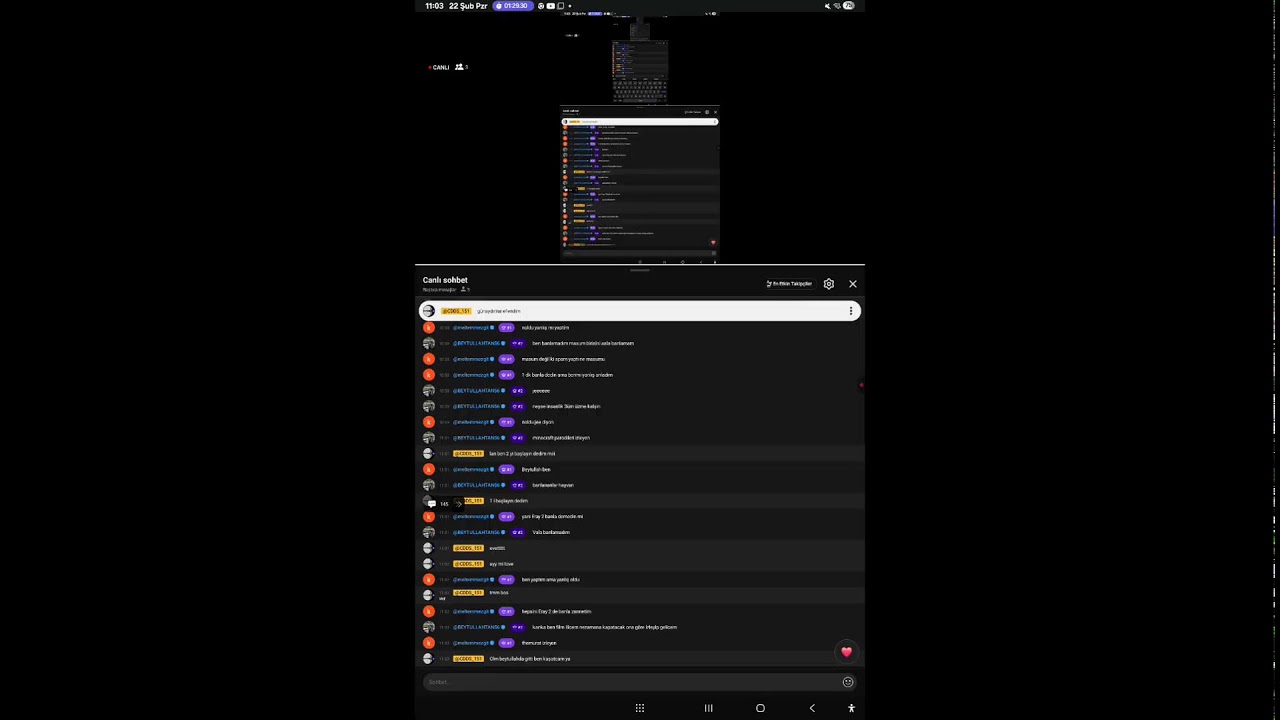 sohbet muhabbet yayını herkes gelsin