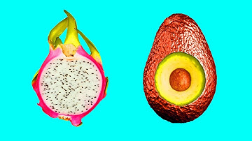 느린 과일 및 야채 내부의 숨겨진 패턴 Hidden patterns inside fruit & vegetables in slow