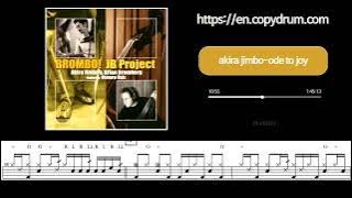 akira jimbo-ode to joy | Drum Score, Drum Sheet Music