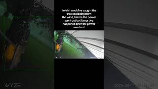 Security footage from the tornado that touc own in Mokena on August 11 before the power went out
