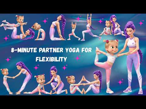 8-Minute Partner Yoga for Flexibility 🤸‍♀️ | Fun 2-Person Yoga Challenge