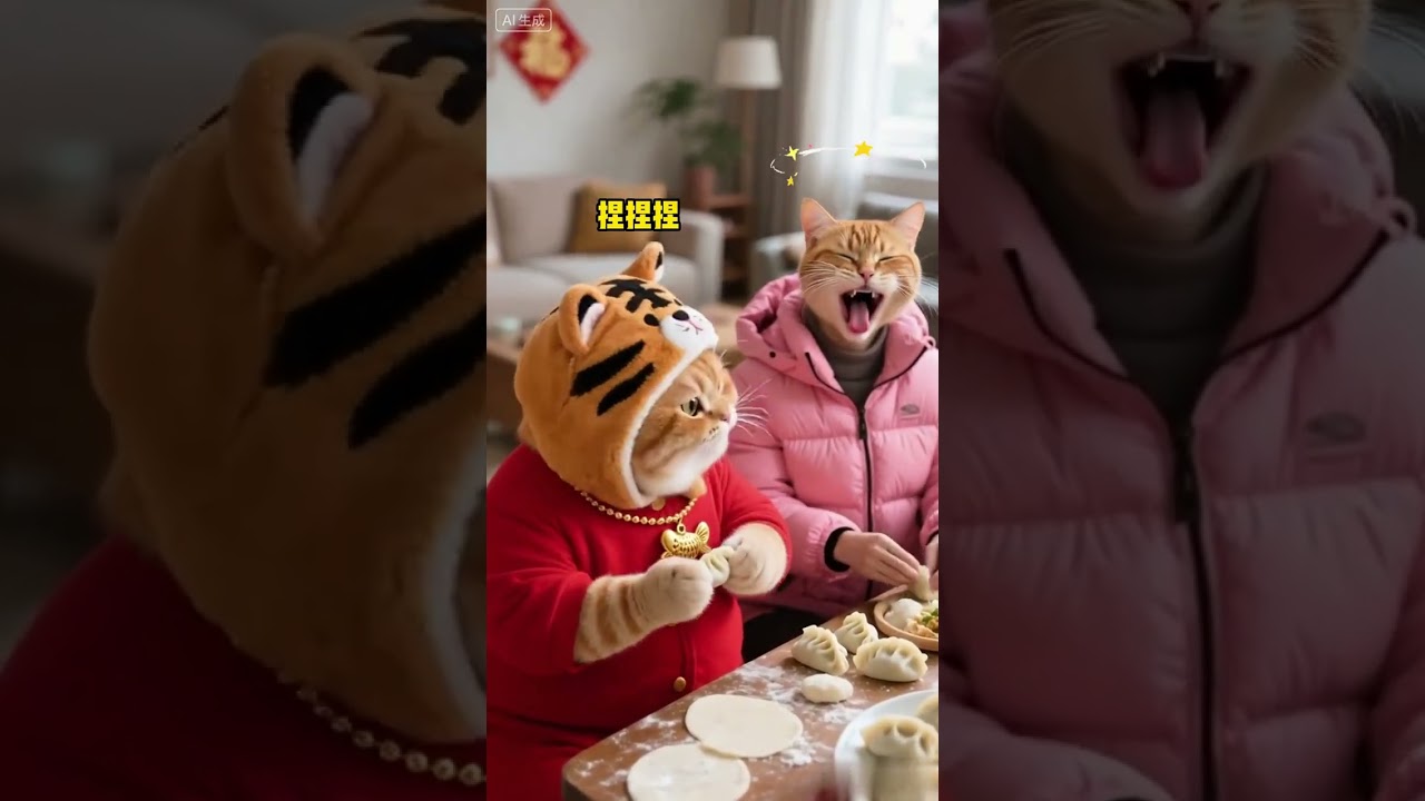 Fat Orange goes home to celebrate Laba with her mother. I wish everyone a happy Laba. ai cat, ca