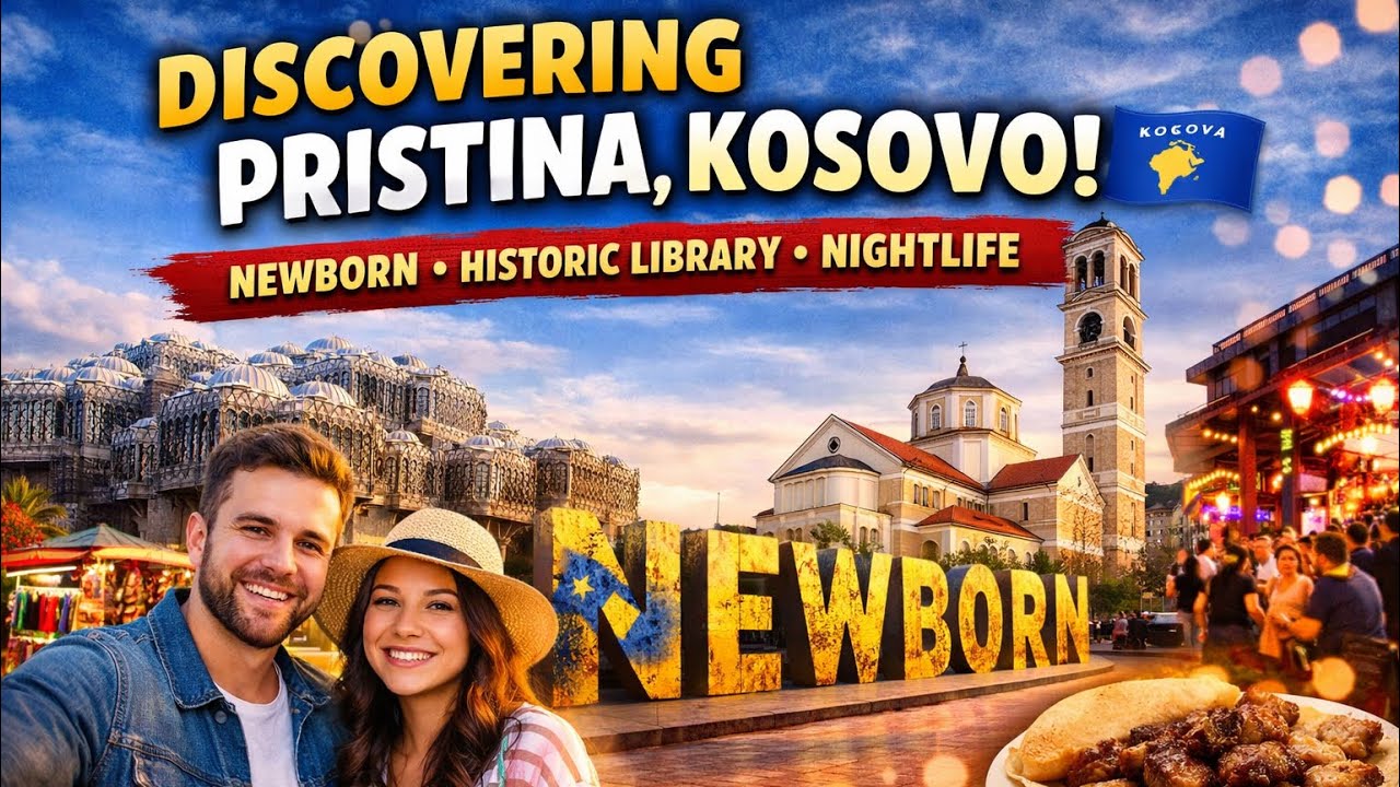 We Explored Pristina, Kosovo from Start to Finish! | NEWBORN, Historic Library, Nightlife 🇽🇰