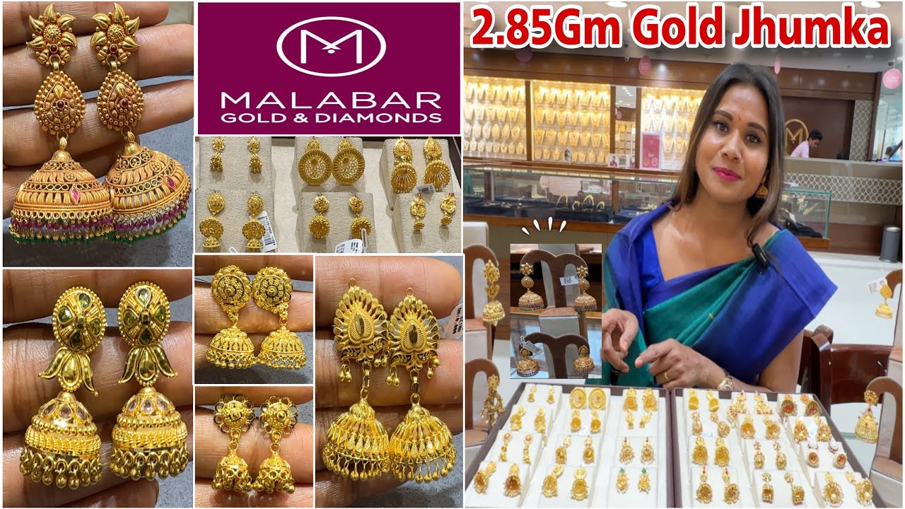 Latest Malabar gold jewellery earrings collection #latest dailywear earrings  collection#goldearrins - YouTube