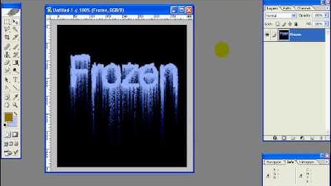 Photoshop Frozen Text