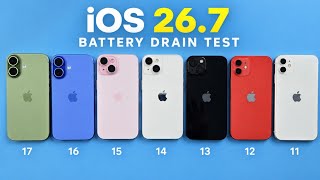 🔥 iPhone 17 vs 16 vs 15 vs 14 vs 13 vs 12 vs 11 – iOS 26.7 Battery Drain Test