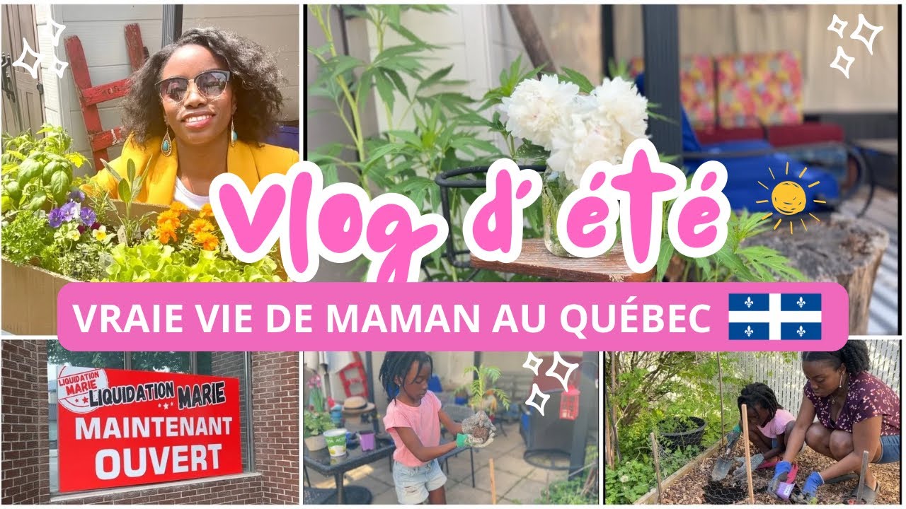 VLOG D’ÉTÉ ☀️Papotage 🛒Liquidation Marie: Épicerie pas chère  à Montréal🌱Potager