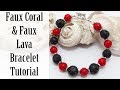 Polymer Clay Project: Faux Coral & Faux Lava Bracelet Tutorial