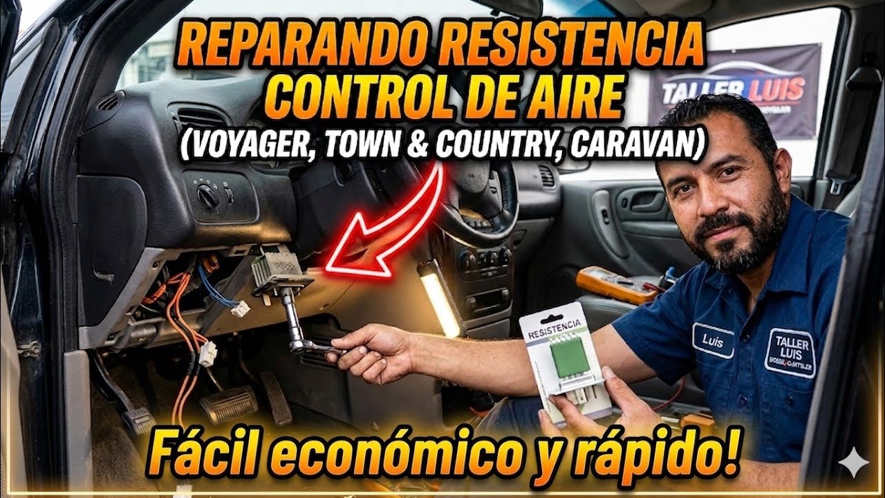Reparando resistencia control de aire. (Voyager, Town and Country, Caravan)