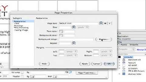 How to Add a Background Image to a Web Page With Dreamweaver