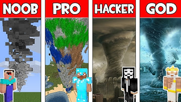 Minecraft - NOOB vs PRO vs HACKER vs GOD : TORNADO in Minecraft ! Animation
