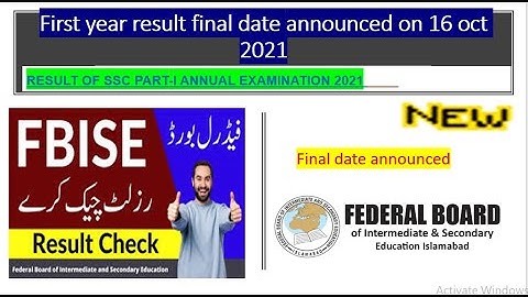 1st-year result 2021 final date | HSSC-1 result date | fbise 11th class result 2021 |#HSSC-1Result