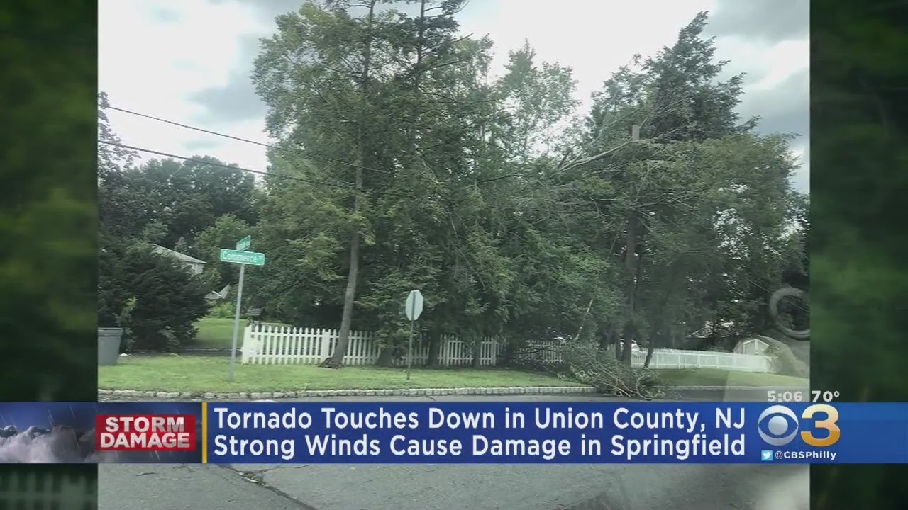 Tornado Touches Down In Union County, New Jersey - YouTube
