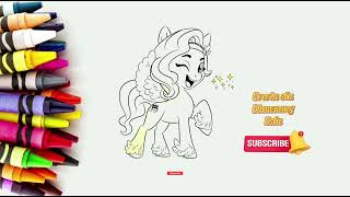 Menggambar dan Mewarnai My Little Pony |  how to draw easy coloring  #8
