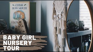 BABY GIRL NURSERY TOUR | NEUTRAL BOHO STYLE NURSERY