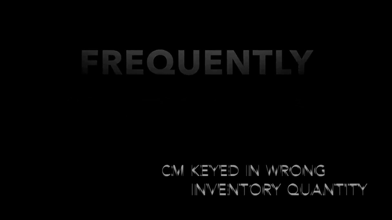 When keyed in wrong quantity in Inventory - YouTube
