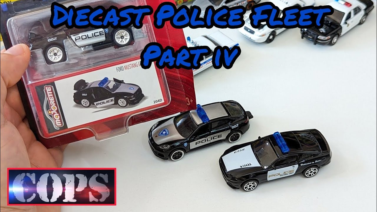 Two Ford Mustang GT & Porsche Police Cars by Majorette