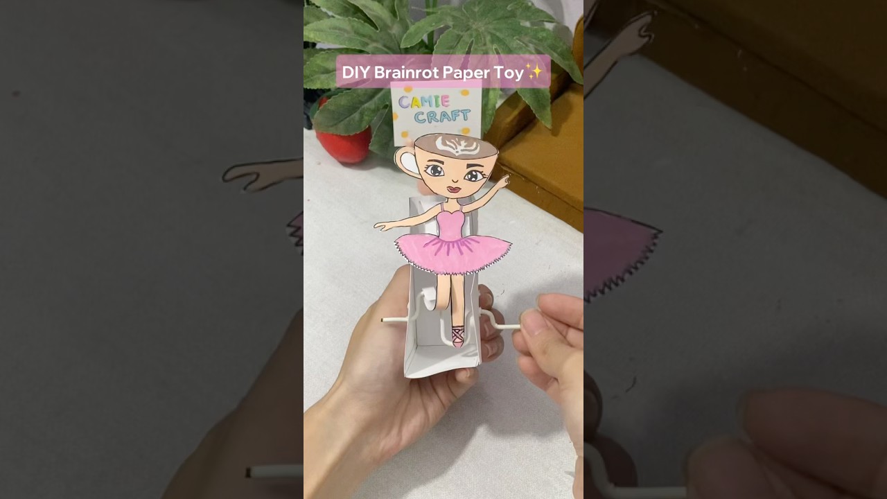 DIY Paper Toy - Running Ballerina Cappuccina  😳 