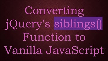 Converting jQuery
