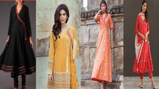 Angrakha style kurti  2021 | Angrakha style Neck Design | Anarkali Dress Designs | # short video