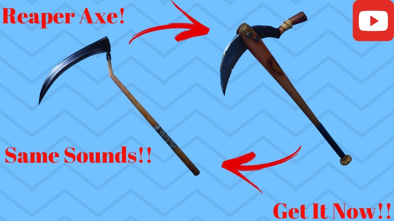 batsickle has the same exactly sounds as reaper axe fortnite battle royale get it now 2018 - crimson scythe fortnite sound