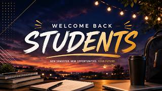 Welcome Back Students | Modern School & Campus Welcome Screen | 1 Hour 4K Wallpaper
