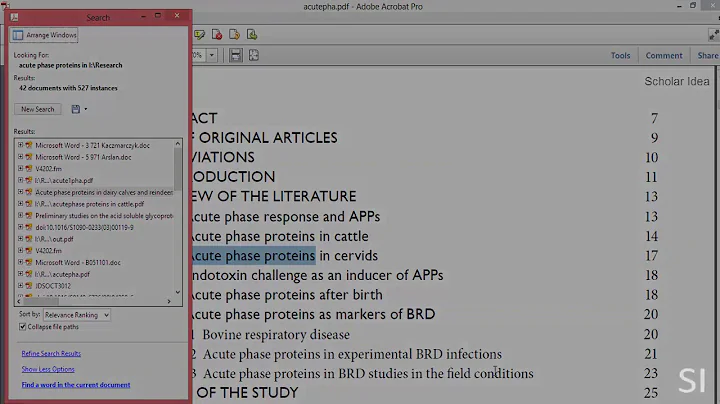 Search for a word or a sentence in multiple pdf files ... in one click!!!